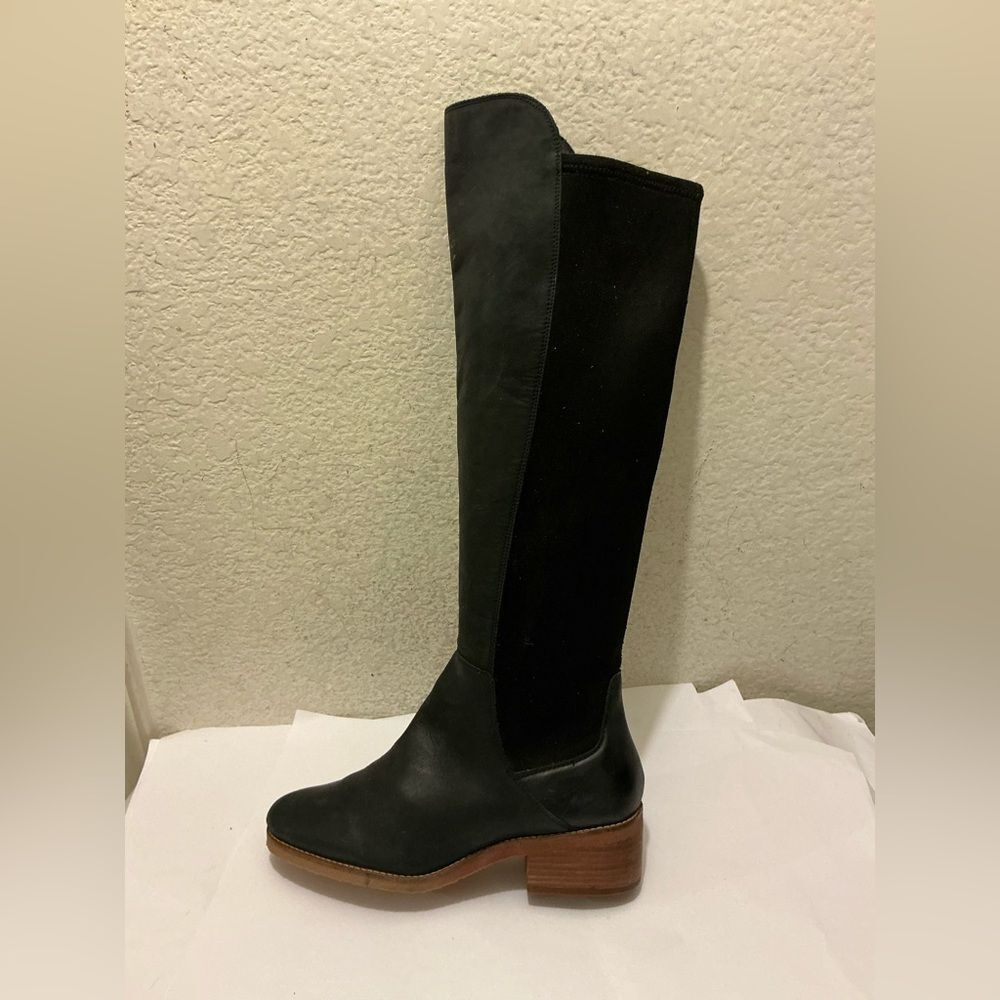 Lucky Brand Tilaree leather high knee black boots size 9.5 M